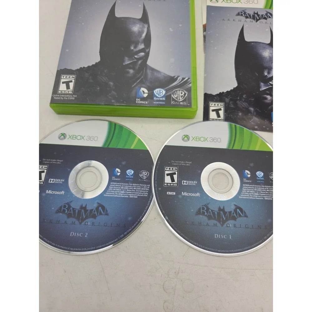 Batman: Arkham Origins (Microsoft Xbox 360, 2013) 2 Disc - Complete CIB- Tested